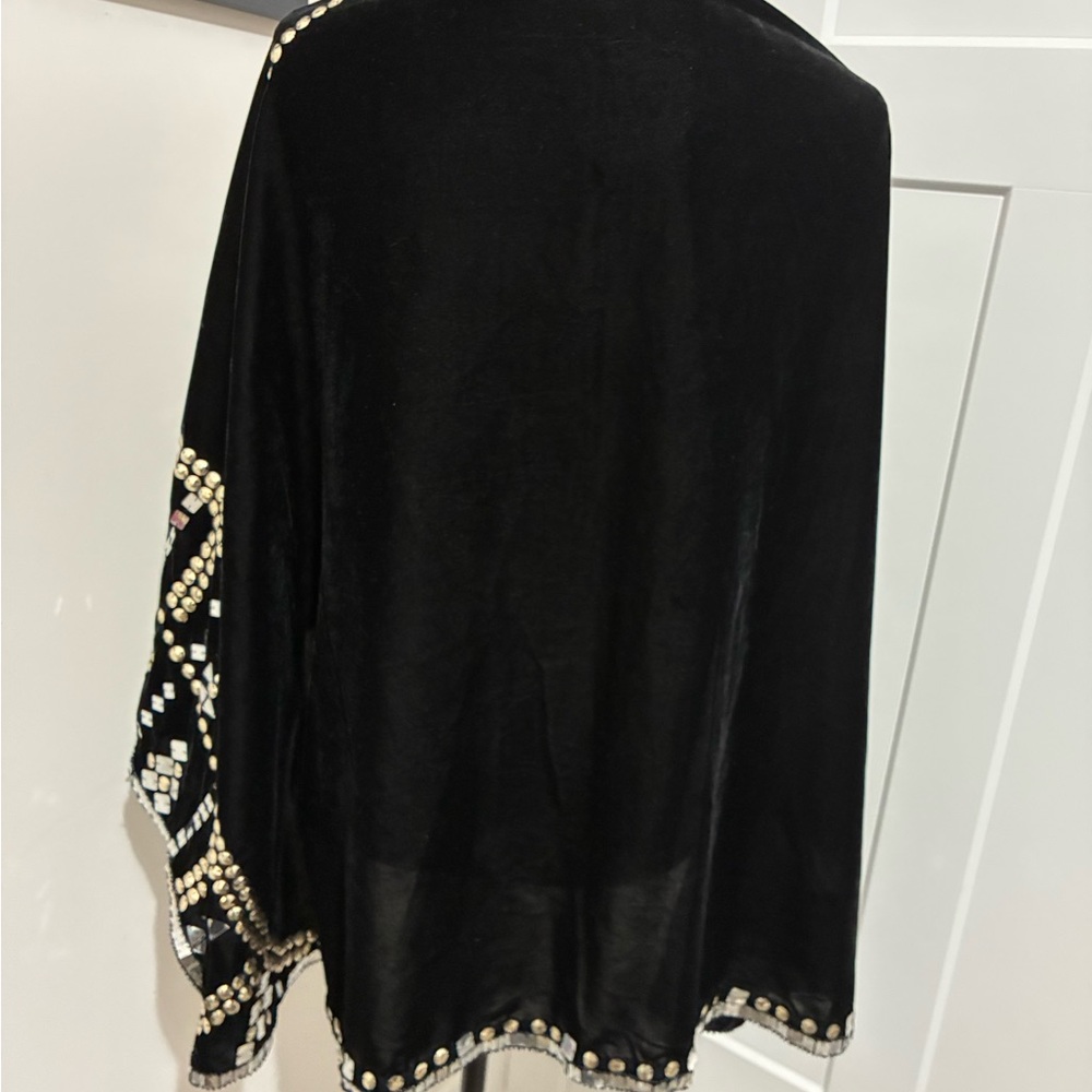 Free People Encore Embellished Velvet Cape NWT - Picture 10 of 14